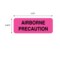 Nevs Precaution Labels - Airborne Precaution 7/8" x 2-1/4" Flr Pink w/Black N-13771 - alternate 2
